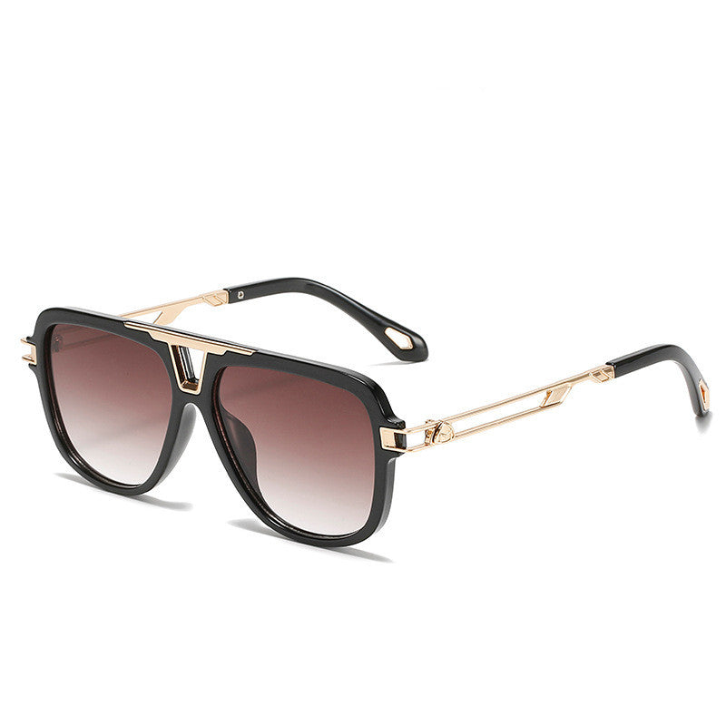 Men Retro Big Frame Sunglasses