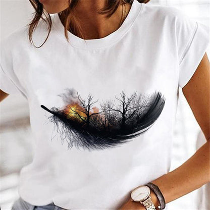 Women Dandelion T-shirts Fashion Clothing