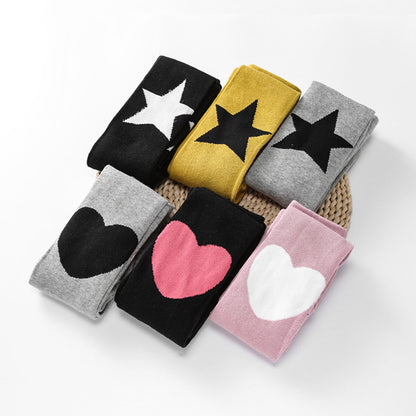 Cotton Five-pointed Star Children Pantyhose Leggings